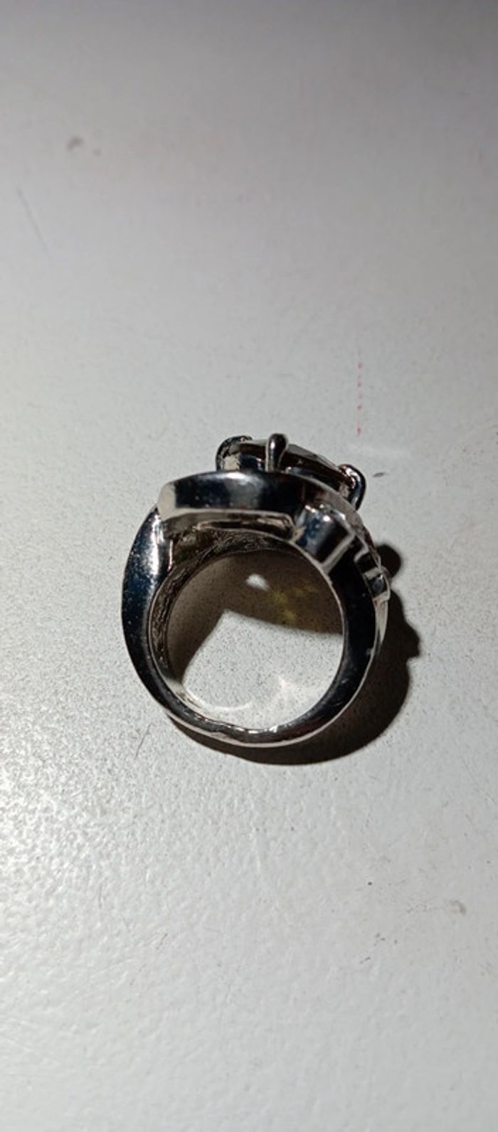 Bague fantaisie pierre kaki - photo numéro 4