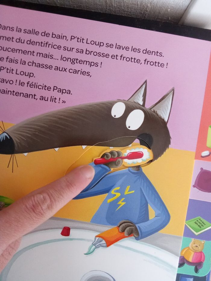 Gros livre au dodo p'tit loup , sensoriel, édition auzou, trappes, matières - photo numéro 8