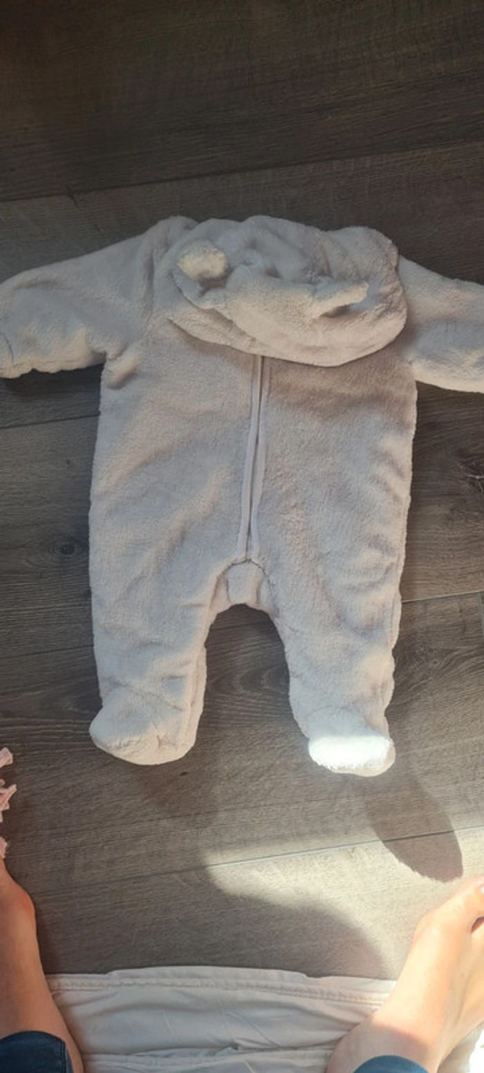 Combinaison 1 mois blanche  ourson - photo numéro 2