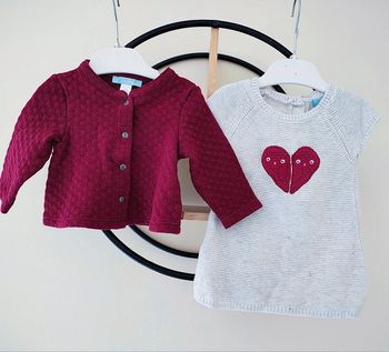 3 mois ensemble obaibi Okaïdi robe et veste/gilet