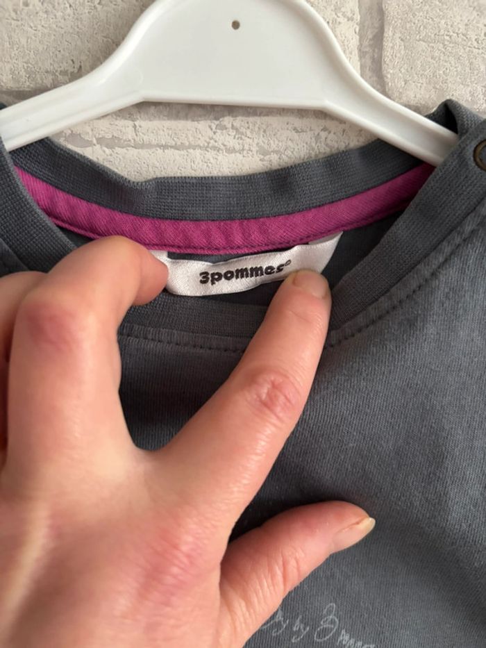 Tee-shirt 3 Pommes taille 2 ans - photo numéro 3