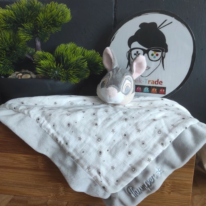 Doudou Nicotoy Disney Lapin Panpan Étoiles Lange Gris Thumper #geektradedoudou