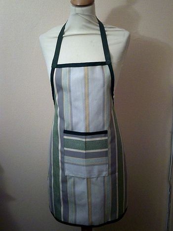 Tablier de cuisine & bricolage en tissu store -fait main-recylé