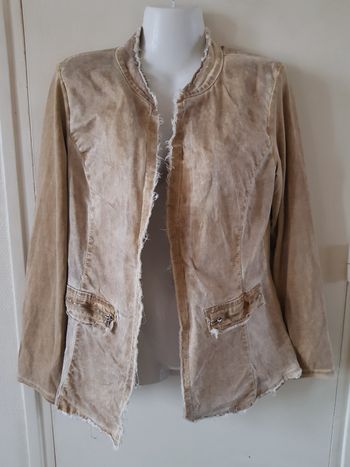 Veste beige Blossun – Made in Italy – style bohème chic – L/XL