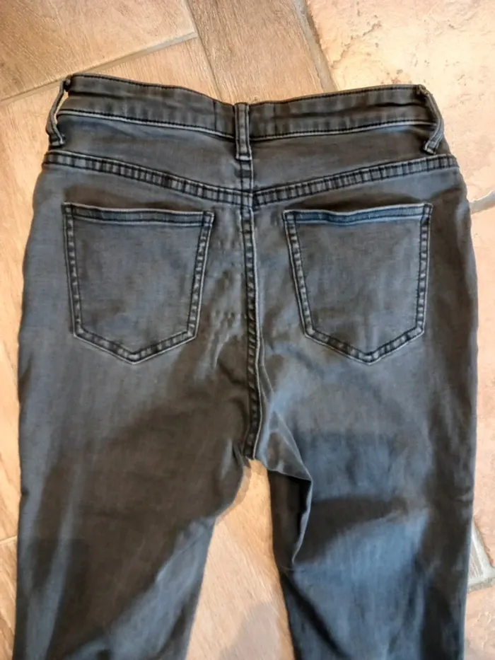 Jean slim grossesse xs 34 asos gris sans bandeau bas - photo numéro 3