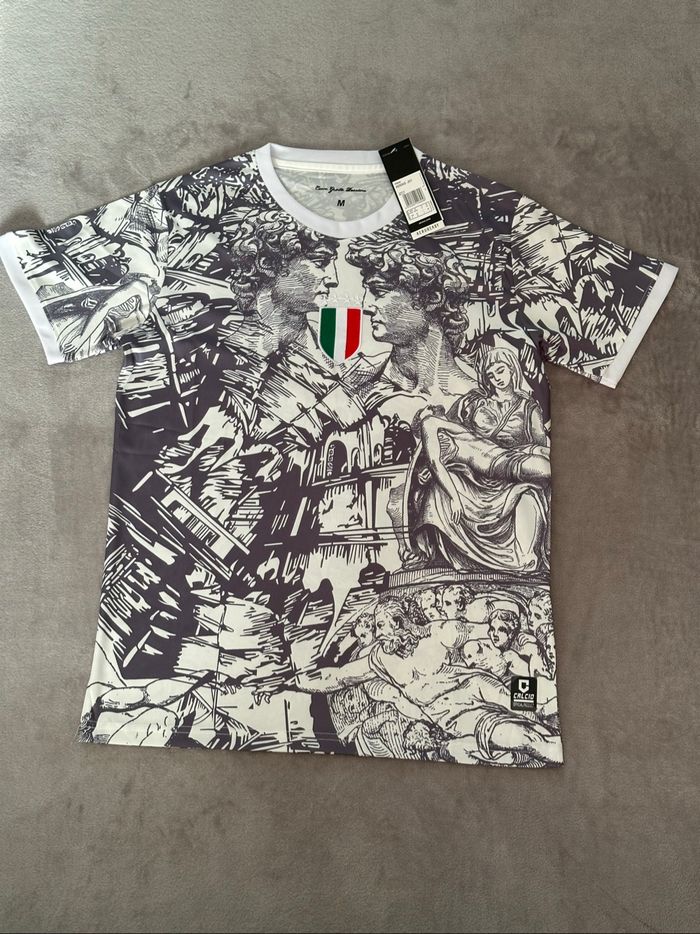 T-shirt imprimé Italie – style art classique – taille M – neuf avec étiquette