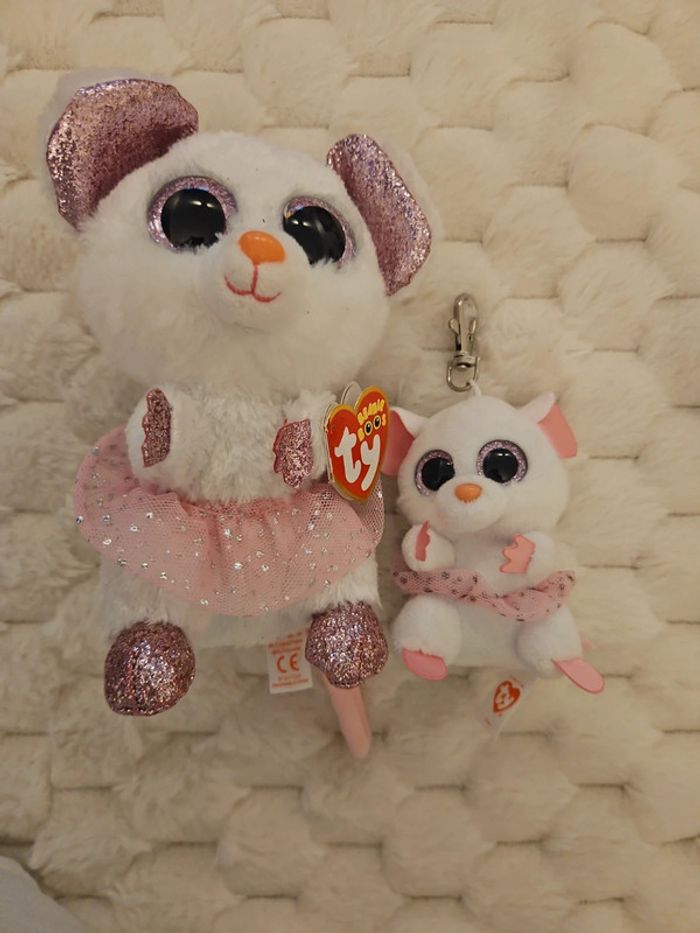 Peluche et porte clé souris ty