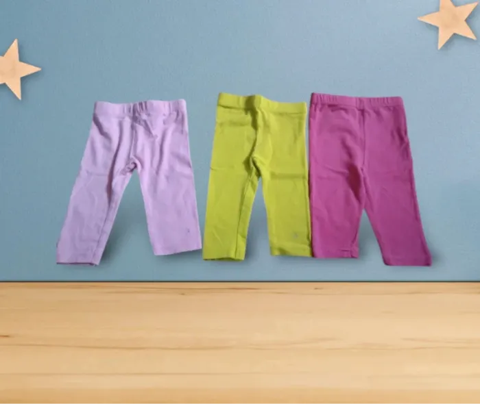 Lot de 3 leggings fille 6 mois