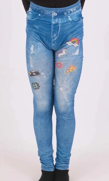 Legging effet jean fashion