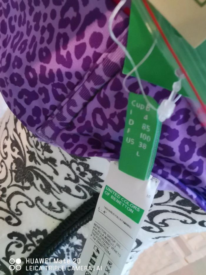 💕Jolie haut de maillot de bain bandeau sans armatures benetton femme TL / 40 💕 - photo numéro 11