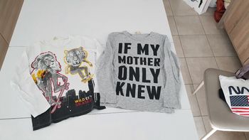 2  t shirts en 6/8 ans