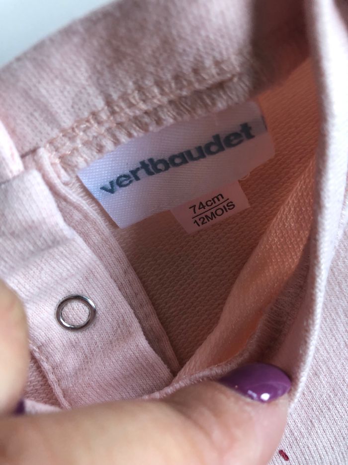 Pull fille coeur Vertbaudet - photo numéro 2