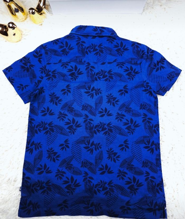 Chemise manches courtes tropical bleu marine Garçon taille 10 ans marque Okaidi 🎸 - photo numéro 7