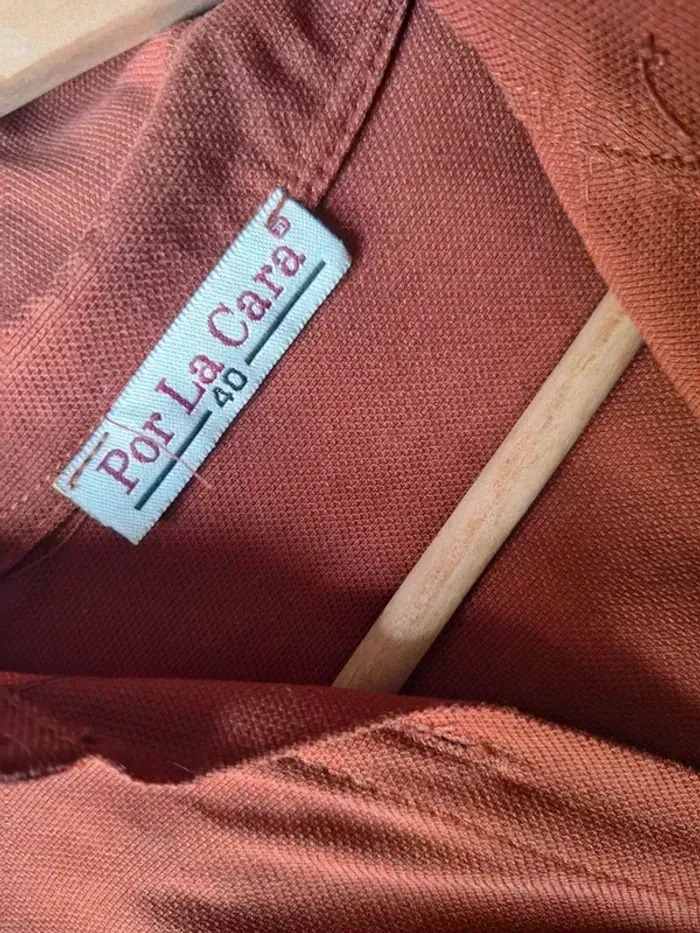 Robe couleur rouille/terracota Por La cara - photo numéro 5