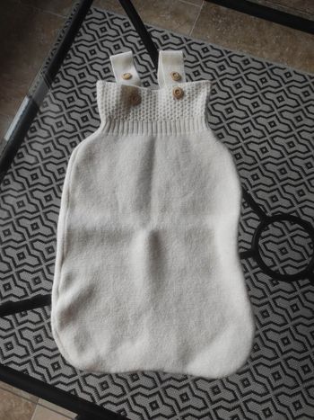 Turbulette naissance 100%  laine vierge
