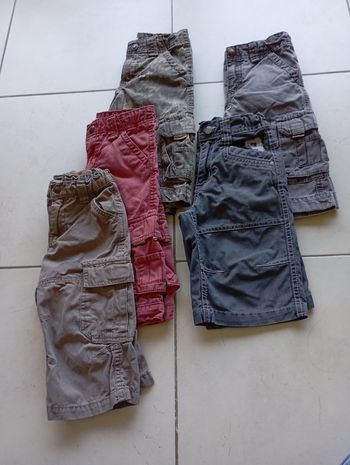 Lot de 5 shorts pantacourts bermudas 4 ans Vertbaudet et tao garçon 