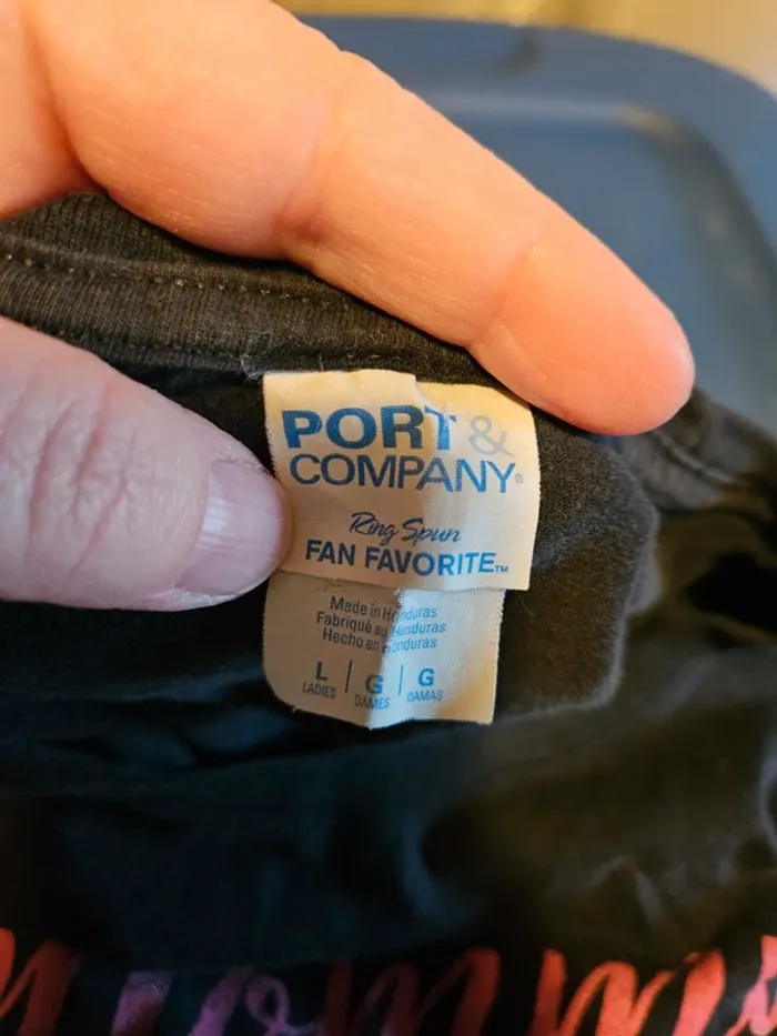 Port & Company black t-shirt - photo numéro 3