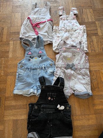 Salopettes en jeans fille 6 mois