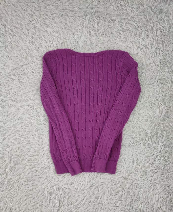 Pull Ralph Lauren Femme torsadé excellent état  taille M  100% coton - photo numéro 3