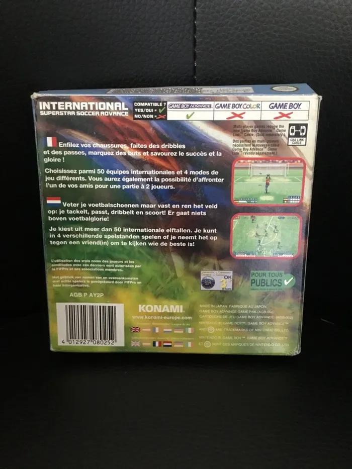 International Superstar Soccer Advance complet Fah Eur Nintendo Game Boy Advance - photo numéro 9