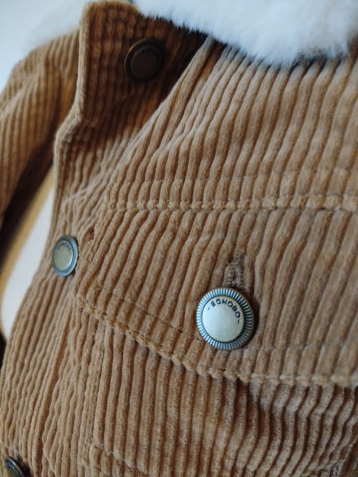 Veste velours fourrure Camel Bonobo XS - photo numéro 3
