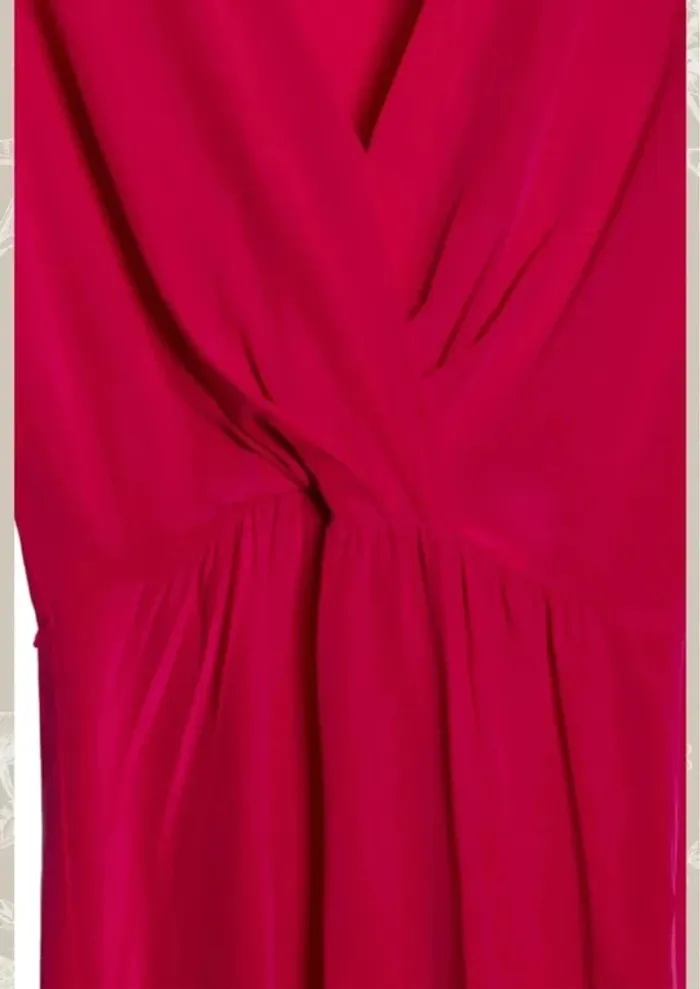 Robe en soie rose fuchsia drapée Les Petites Paris Taille 36 - photo numéro 4