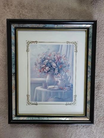 Cadre illustré bouquet de fleurs