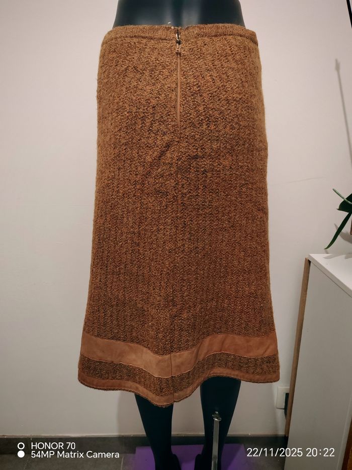 Jupe en laine et daim vintage - photo numéro 3