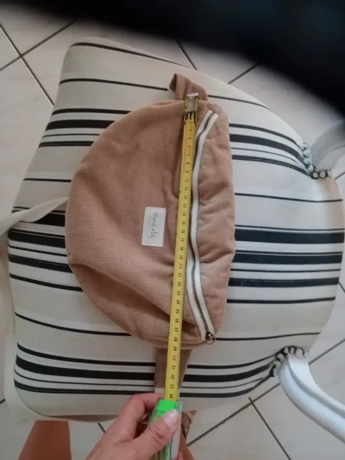 Banane velours marron et beige grande qualité - photo numéro 12