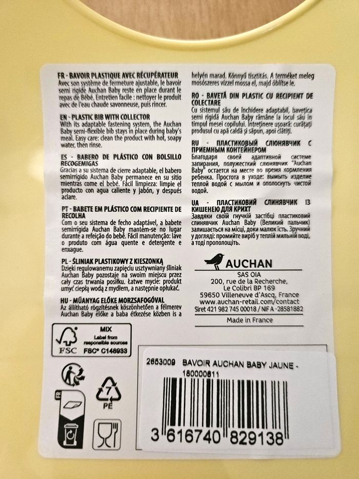 Bavoir plastique neuf - photo numéro 4