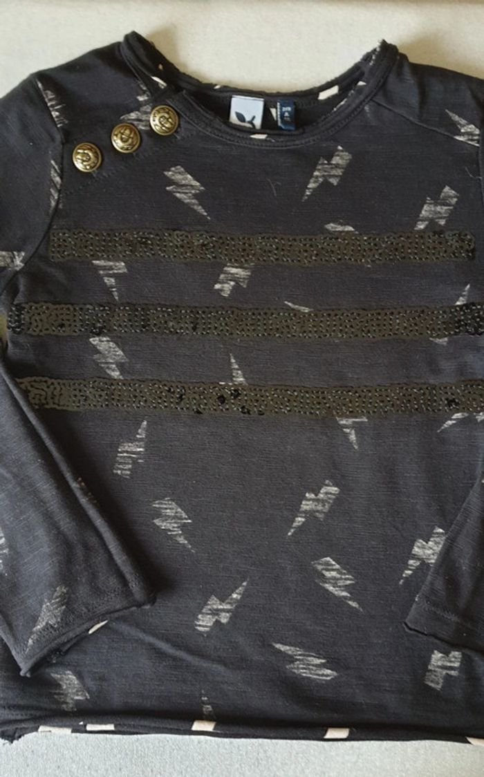 Tee-shirt manches longues 3 Pommes 2/3 ans - photo numéro 4