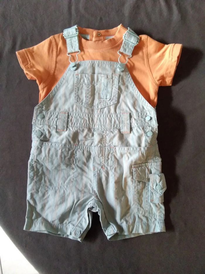 Ensemble salopette été et tee shirt Sergent Major