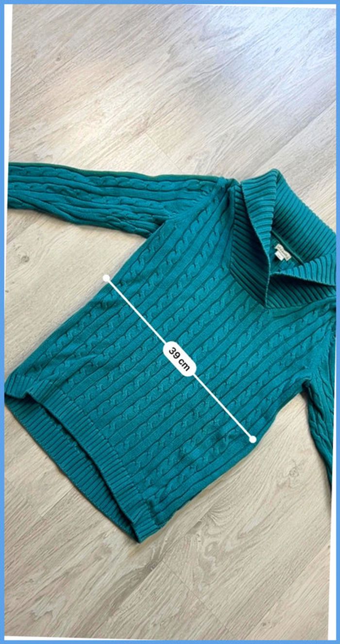 Pull col roulé Femme avec Torsade L.L. Bean Turquoise Taille XS - photo numéro 5
