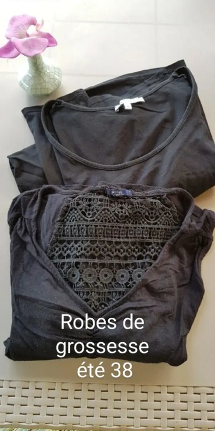 2 robes de grossesse été 38