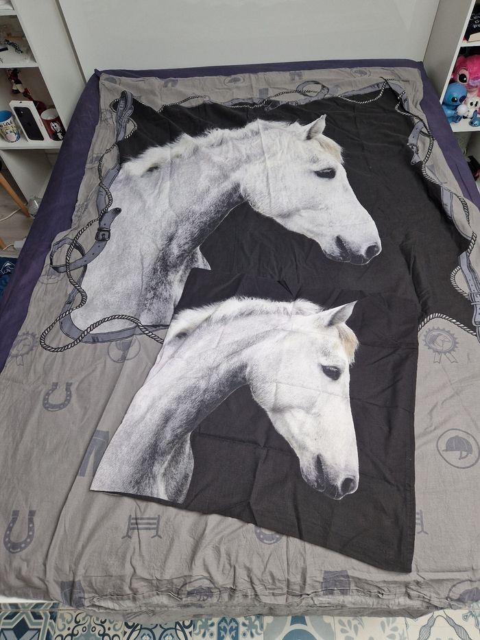 Housse de couette 1 personne cheval equitation