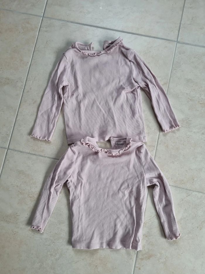 Lot 2 t shirts coton côtelé