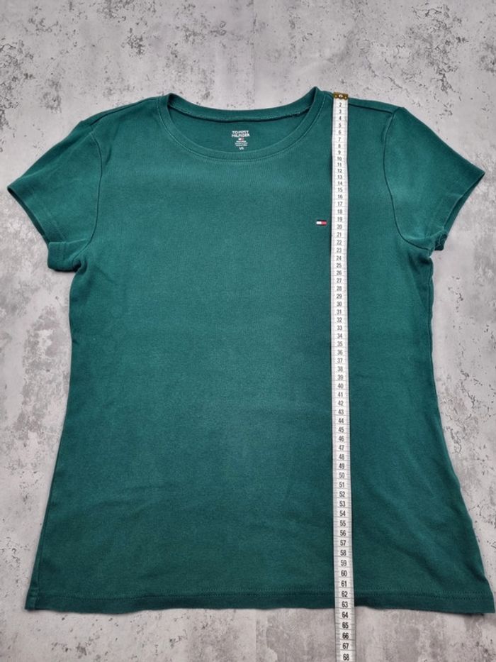 T-shirt Tommy Hilfiger vert sapin – Taille L Femme - photo numéro 7