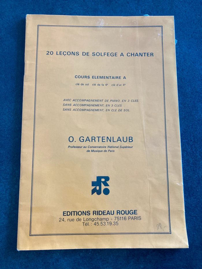 Gartenlaub 20 leçons de solfège à chanter