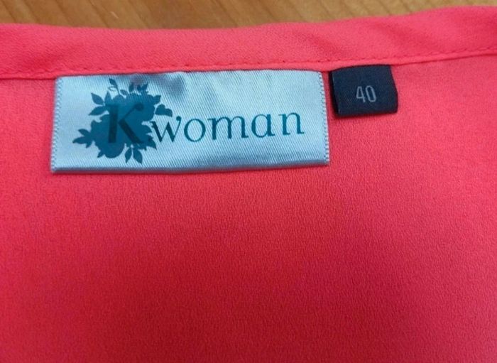 🌺Joli top voile corail fluo neuf - K Woman taille 40🌺 - photo numéro 4