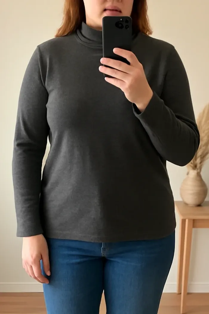 Col roulé gris - 2XL
