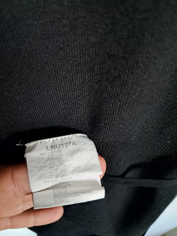 Pull à manches courtes noir femme nafnaf taille 38 - photo numéro 4
