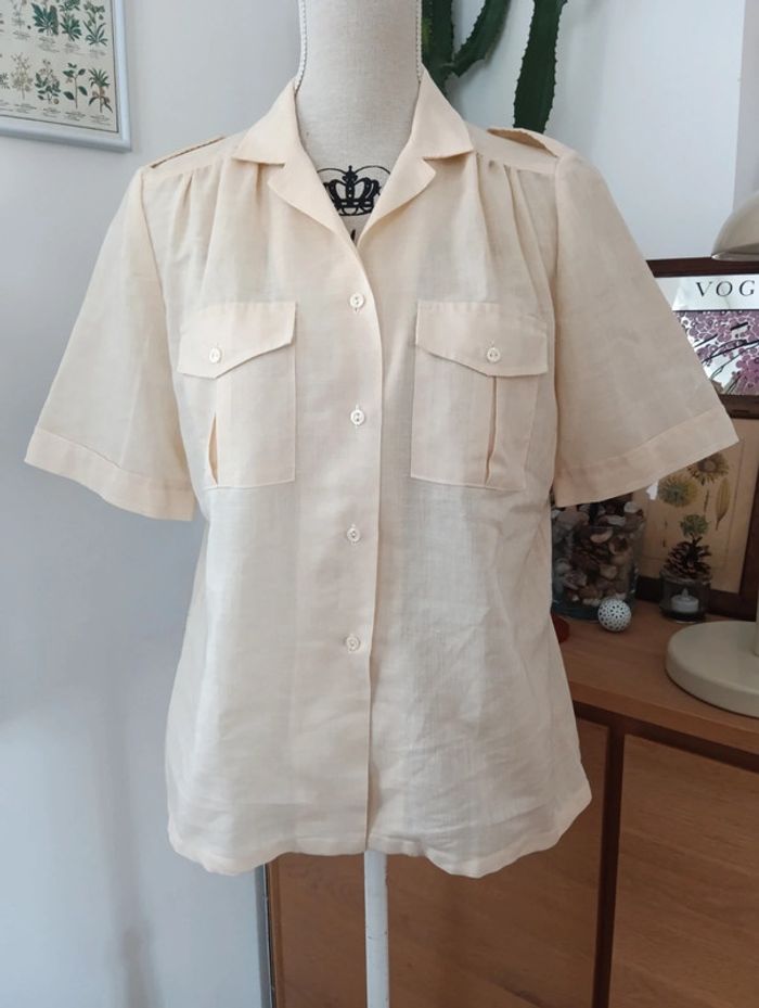 Chemise vintage écrue taille 40 estimée - photo numéro 3