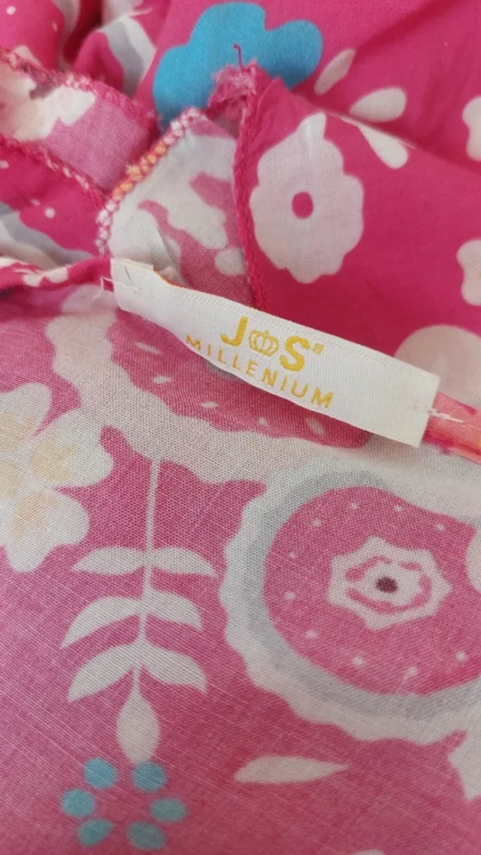 Robe longue imprimée fleuris décolleté en v taille S - photo numéro 6