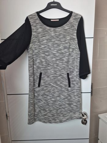 Robe noire et grise Camaïeu 40