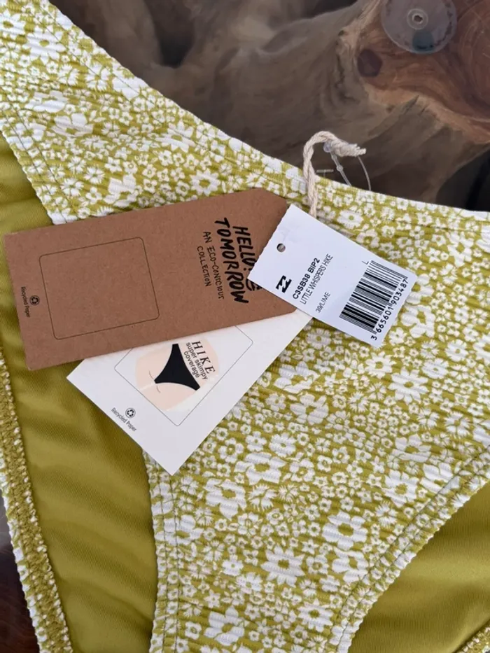 Bas de maillot de bain Billabong femme vert fleur blanc - photo numéro 6