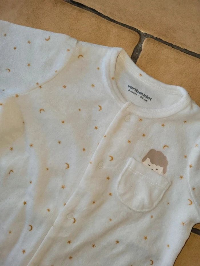 Pyjama 1 pièce vertbaudet mouton 6mois - photo numéro 2