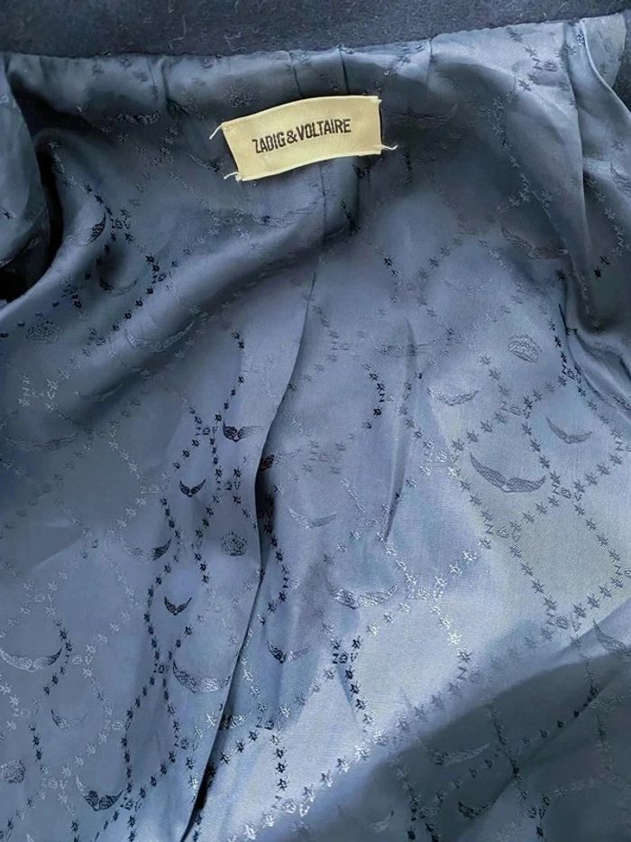 Magnifique manteau bleu marine en laine Zadig et voltaire
