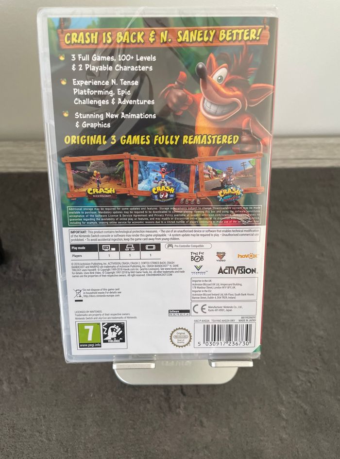 Crash Bandicoot N.sane trilogy Switch - photo numéro 2