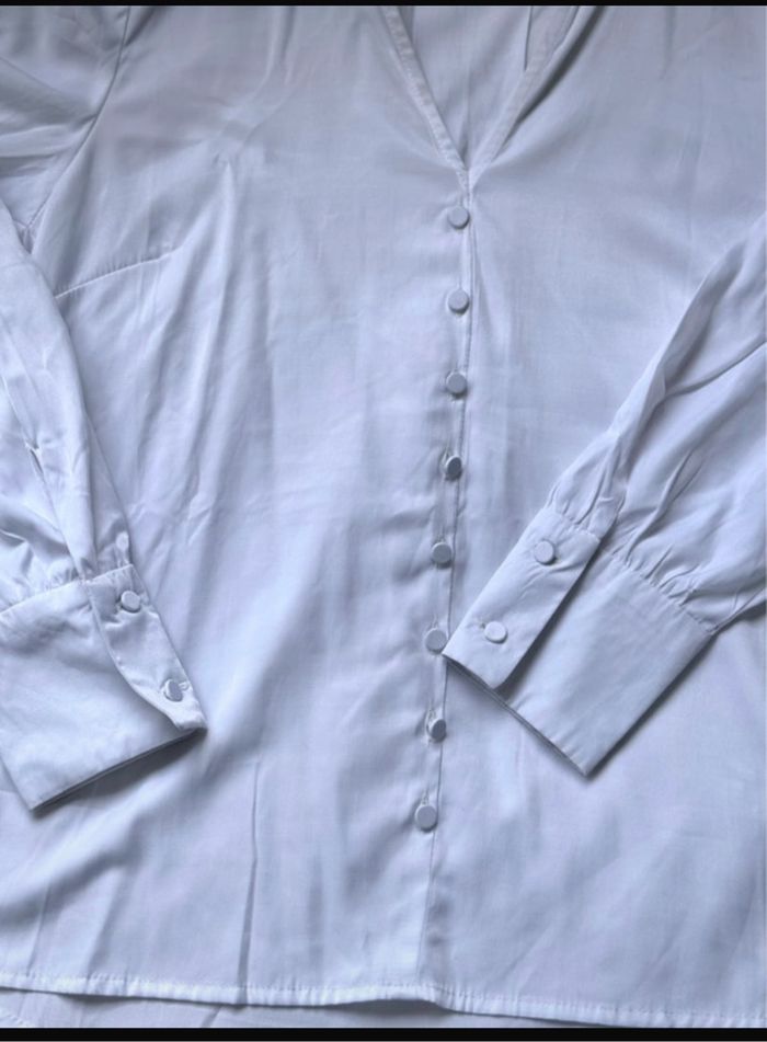 Blouse blanche manche bouffante - photo numéro 2