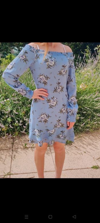 Robe fleurie bleue HM taille 38